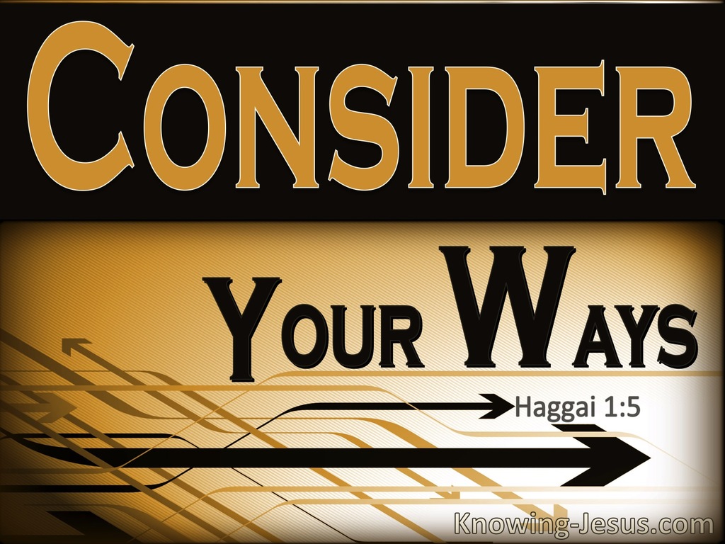 Haggai 1:5 Consider Your Ways (orange)